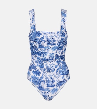 Adelaide corset printed swimsuit  | Staud
