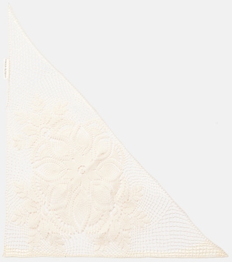 Floral crochet cotton scarf | Magda Butrym