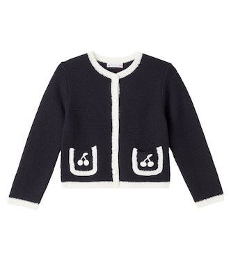 Elaia embroidered wool cardigan | Bonpoint