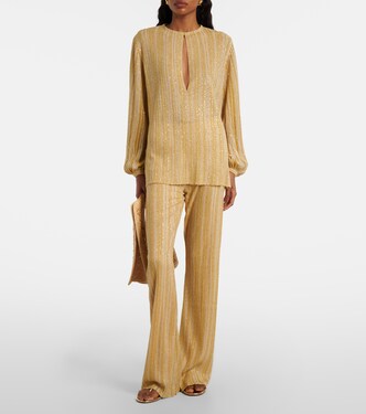 Gerade Hose Zig Zag aus Lamé | Missoni