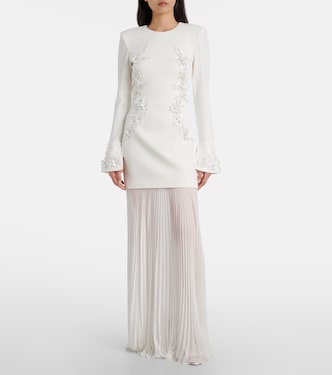 Bridal Xanthe floral-appliqué gown | Rebecca Vallance