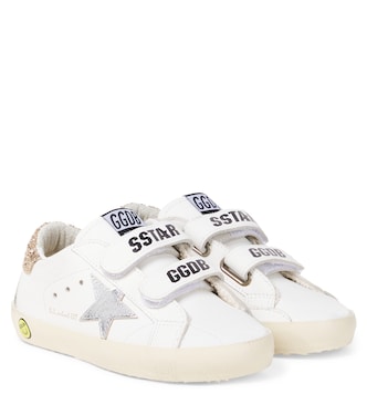 Old School sequined leather sneakers | Golden Goose Kids