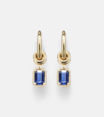 Pendientes de aro Zahra de oro de 18 ct con zafiros | Spinelli Kilcollin