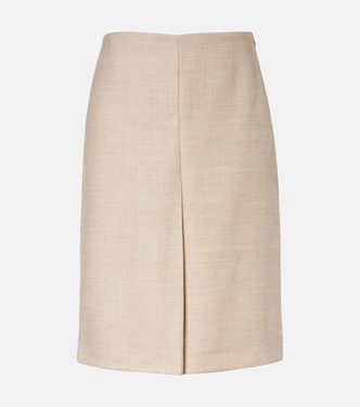 Duggan virgin wool midi skirt | Joseph