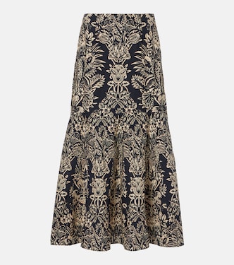 Clarisse printed cotton poplin midi skirt | Ulla Johnson