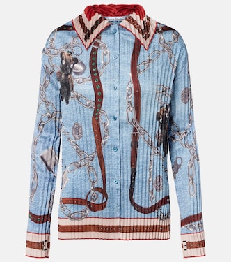 Printed pleated trompe l'œil shirt | Acne Studios
