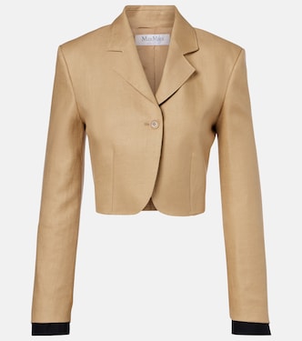Buono cropped linen blazer | Max Mara