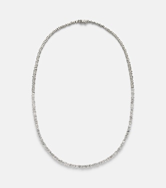 Mini 18kt white gold (750/1000) necklace with diamonds | Suzanne Kalan