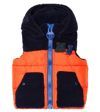 Teddy-paneled puffer vest | Marc Jacobs Kids