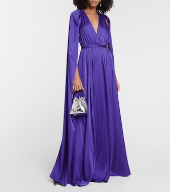 Bridal chiffon cape gown | Safiyaa