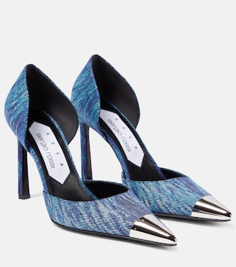 x Sergio Rossi salones en denim | Area
