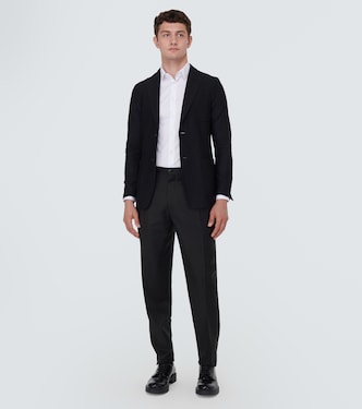 Wool and cashmere slim pants | Giorgio Armani