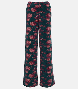 High-rise floral teddy straight pants | Magda Butrym