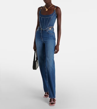 Medusa '95 denim bustier | Versace