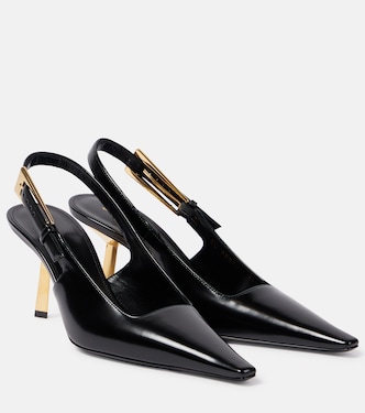 Lee 75 polished leather slingback pumps | Saint Laurent