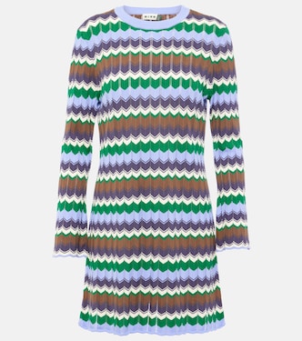 Mylene chevron cotton minidress | Rixo