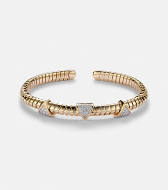 Bracciale Trisolina 3 Station in oro 18kt con diamanti | Marina B