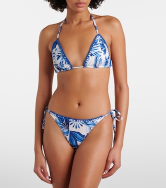 Top bikini a triangolo con stampa | Farm Rio