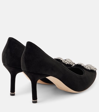 Escarpins Hangisi 70 en velours à ornements | Manolo Blahnik