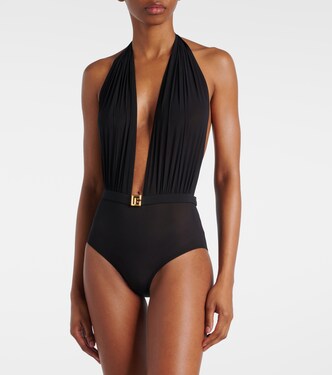 Costume intero con scollo all’americana | Balmain