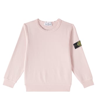 Compass cotton-blend jersey sweatshirt | Stone Island Junior