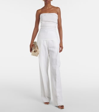 Pantaloni a gamba larga Gabrielle in lino | Tove