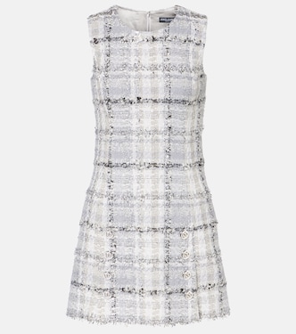 Vestido corto de tweed lamé a cuadros | Dolce&Gabbana