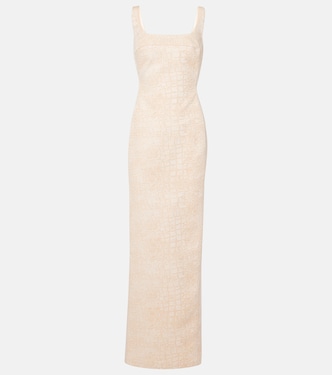 De-Nîmes croc-effect cotton maxi dress | Jacquemus
