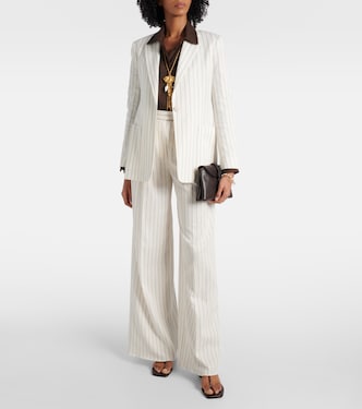 Blazer Jadi rayé en coton et lin | Max Mara