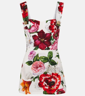 Bustier-Kleid aus Baumwollpopeline | Dolce&Gabbana