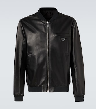 Leather bomber jacket | Prada