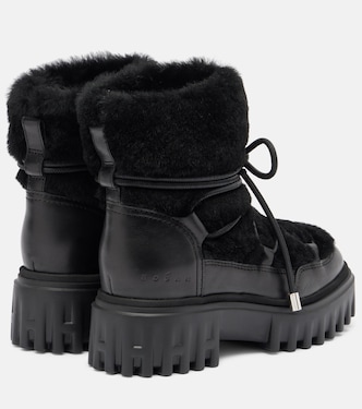 Bottes après-ski en cuir et shearling | Hogan