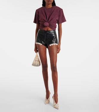 Shorts de piel con encaje | Magda Butrym
