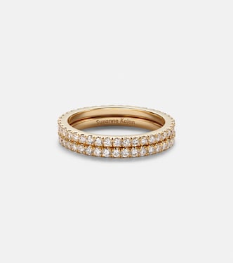 Midi 18kt gold tech ring jackets with diamonds | Suzanne Kalan