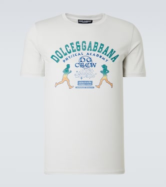 Embroidered printed cotton jersey T-shirt | Dolce&Gabbana
