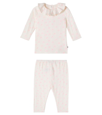Baby Jelsia cotton sweater and leggings set | Bonpoint