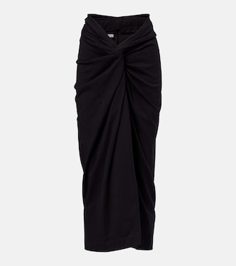Gathered cotton midi skirt | Dries Van Noten