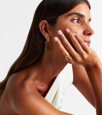 Chiara Big 18kt gold single earring with diamonds | Eéra