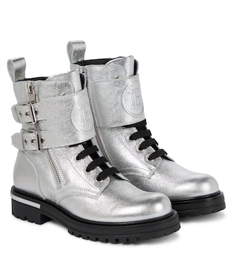 Botas de combate de piel | Balmain Kids