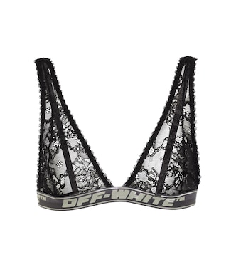 Sujetador triangular de encaje | Off-White