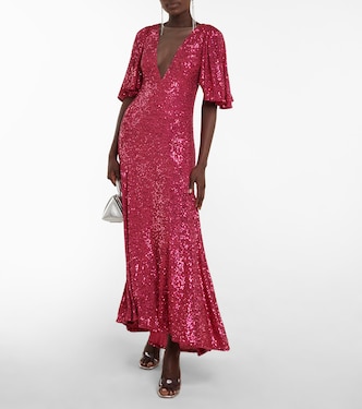 Robe longue à sequins | Monique Lhuillier