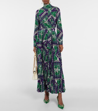 Falda midi estampada de tiro alto | Valentino
