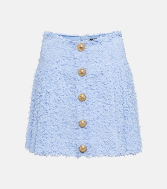 Minifalda plisada en bouclé | Balmain