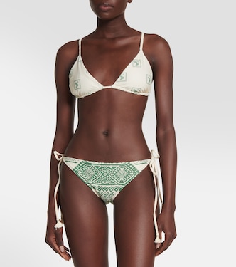Printed self-tie bikini bottoms | Johanna Ortiz