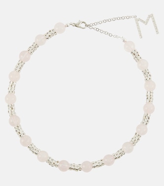 Collana con quarzo rosa e perle bijoux | Magda Butrym
