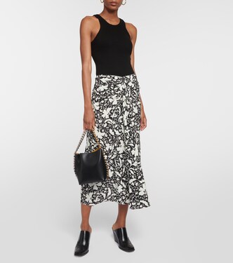 Printed silk midi skirt | Stella McCartney