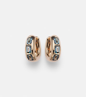 Orecchini Iconica in oro rosa 18kt con topazio blu | Pomellato