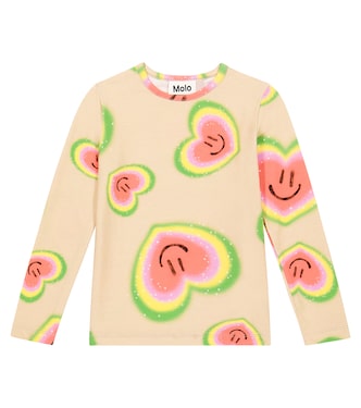 T-shirt Rose à coeur en coton imprimé | Molo