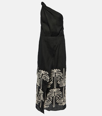 Besticktes Maxikleid aus Leinen und Baumwolle | Johanna Ortiz