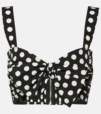 Top bralette Capri in cotone a pois | Dolce&Gabbana
